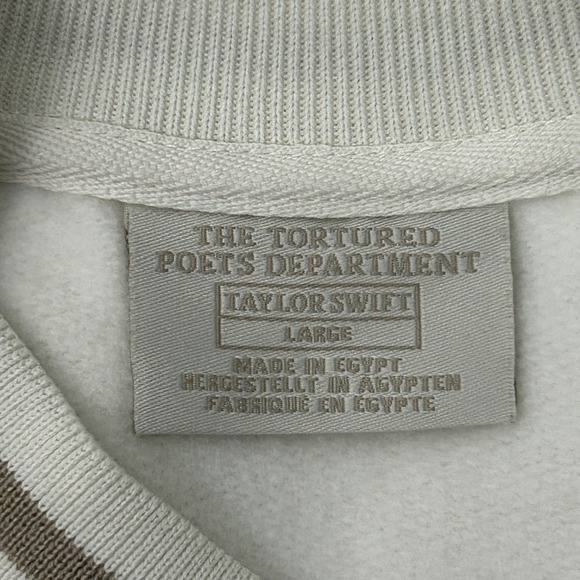 Taylor Swift Oversize Sweatshirt Crew Size Large "The Tortured Poets Department" - Picture 5 of 11